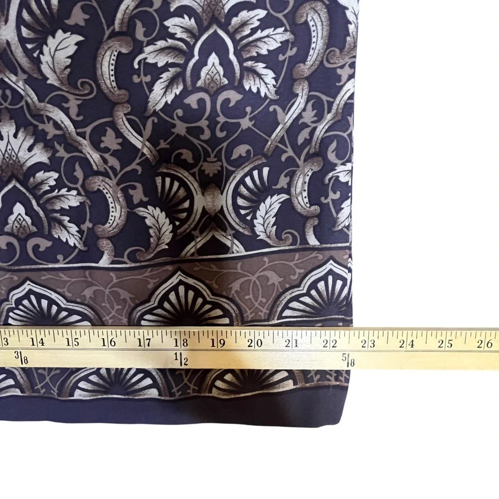Talbots Silk Maxi Skirt 12 Brown Damask Baroque Regencycore VTG 90s Old Money